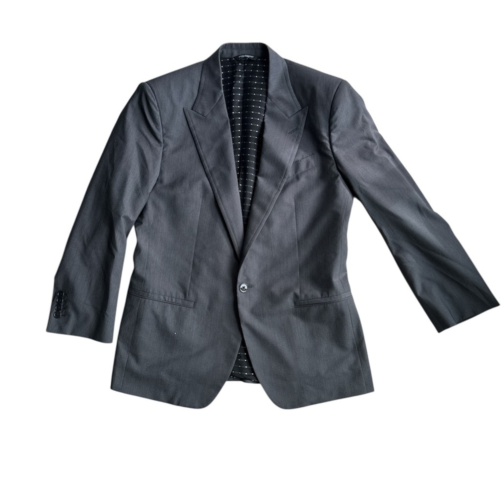 Dolce & Gabbana Wool and Silk Gray Men's Blazer Sicilia Collection Size 50